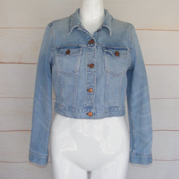 J.Crew Denim Jacket, S, Cropped, Light wash
